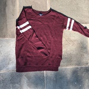Maroon varsity sweater